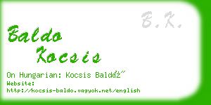 baldo kocsis business card